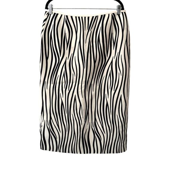 VALENTINO GARAVANI Zebra Print Wool Blend Midi Wrap Skirt NWOT Sz IT 46/US 10‎ - Picture 4 of 6